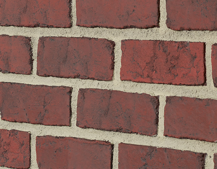 Antique Brick - Dark Red - Gray Grout